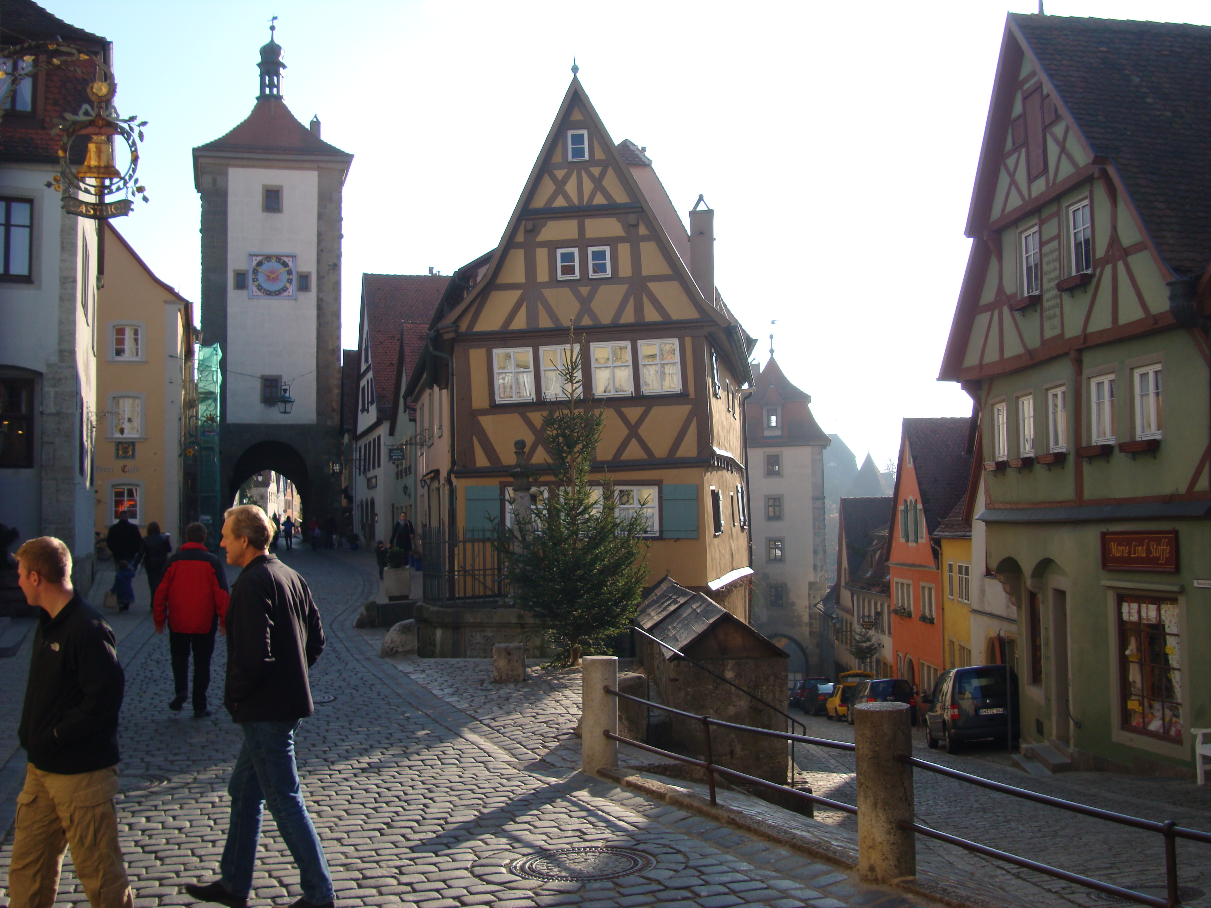 Calle medieval de Rothenburg ob der Tauber