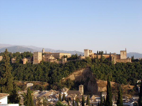 Vista de la Alhambra de Granada desde el Albaicín