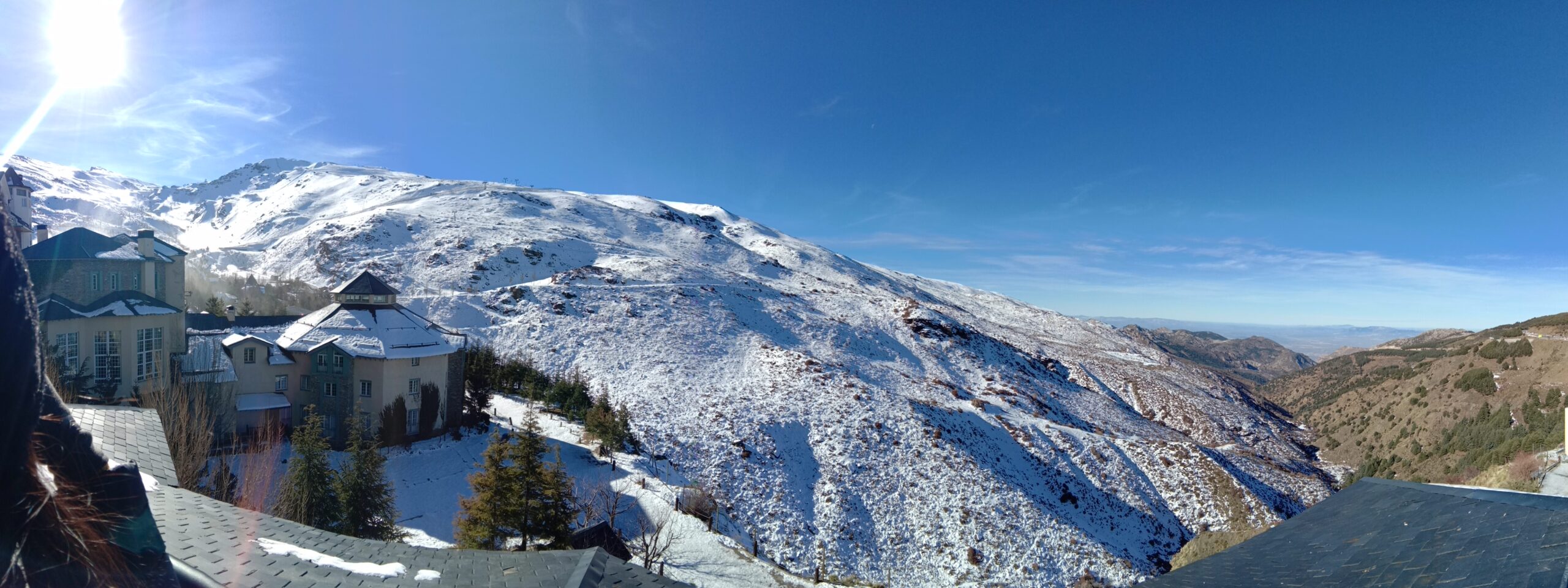 Paisaje nevado de Sierra Nevada en Granada
